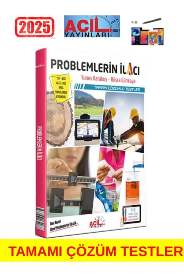 YKS TYT MSÜ KPSS Problemlerin İlacı Tamamı Çözümlü Testler+Android Kalem - Acil Yayınları - Image 1