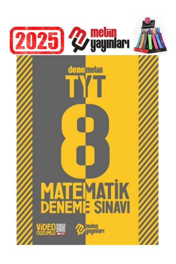 Metin Yayınları Güncel TYT Matematik Video Çözümlü 8 Deneme+Kalemlik(Denemetin) - Metin Yayınları - Image 1