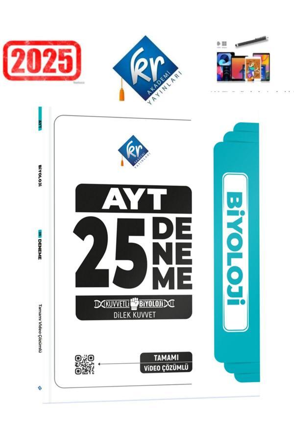 Dilek Hoca Kuvvetli Biyoloji AYT Biyoloji Video Çözümlü 25 Deneme KR Akademi+ Kalem - KR Akademi - Image 1