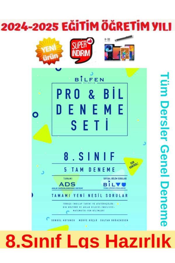 2025 8.Sınıf Lgs Hazırlık Probil 5 Tam Deneme Tüm Dersler Deneme Sınav+Android Kalem - Bilfen Yayınları - Image 1