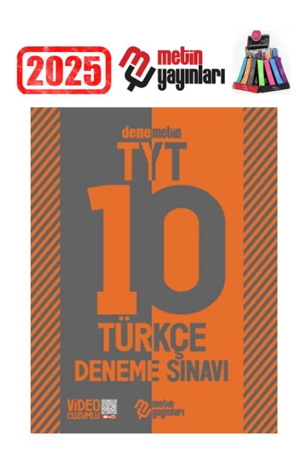 Metin Yayınları Güncel TYT Türkçe Video Çözümlü 10 Deneme+Kalemlik(Denemetin) - Metin Yayınları - Image 1