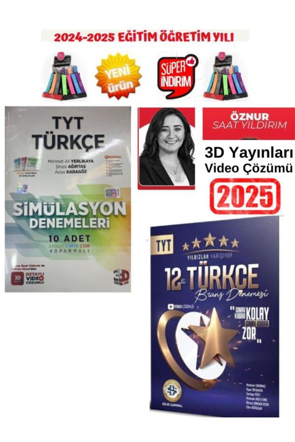 Ens Yayıncılık 3D 2025 Tyt Türkçe 10 Deneme(Öznur Hoca Çözümlü)+Sarmal Yıldızlar 2025 Tyt Türkçe 12 Deneme - Ens Yayıncılık - Image 1