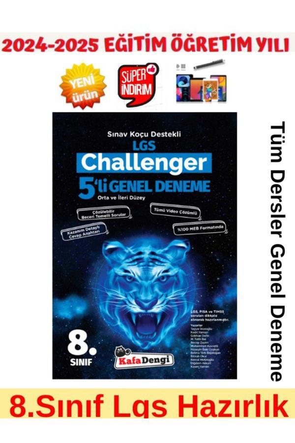 Kafa Dengi 2025 8.Sınıf Challenger Lgs Hazırlık 5 li Genel Deneme(Orta-İleri)+Android Kalem - Kafa Dengi - Image 1