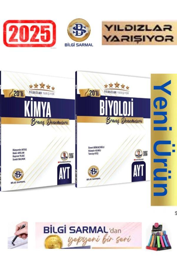 2025 AYT Biyoloji20-Kimya20 Yıldızlar Yarışıyor 40 lı Branş Denemesi(Yeni Ürün)+Kalem+Kalemlik - Bilgi Sarmal Yayınları - Image 1
