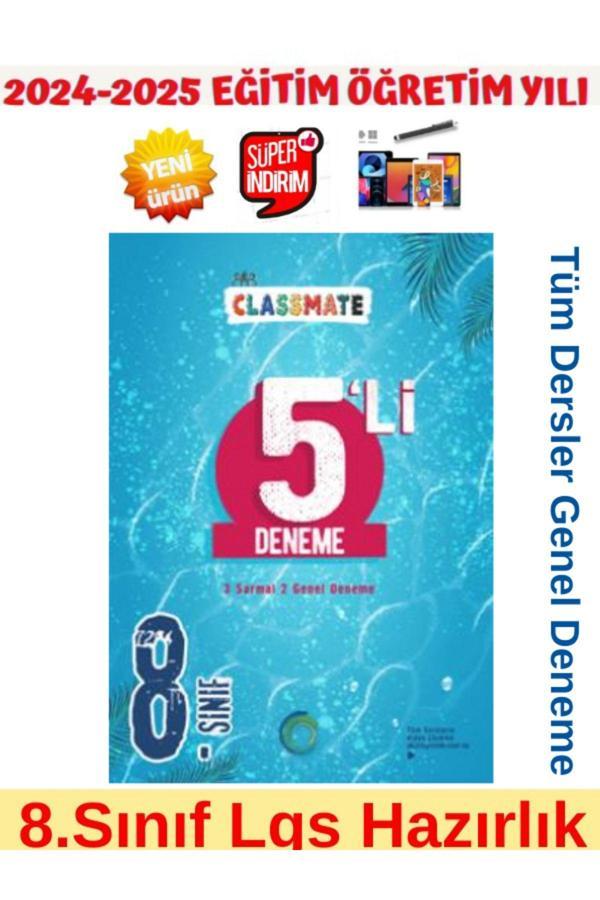2025 8.Sınıf Clasmate Lgs Hazırlık Tüm Dersler Video Çözümlü 5 Deneme+Android Kalem - Okyanus Yayıncılık - Image 1