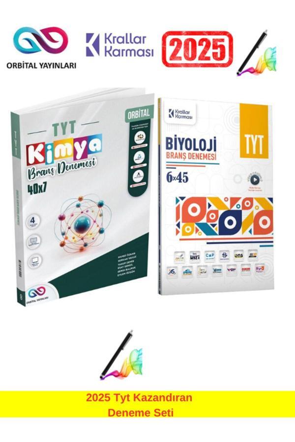 2025 Tyt Kimya 40x7 Branş Deneme+Krallar Karması TYT Biyoloji 6 x 45 Branş Deneme+Android Kalem - Orbital yayınları - Image 1
