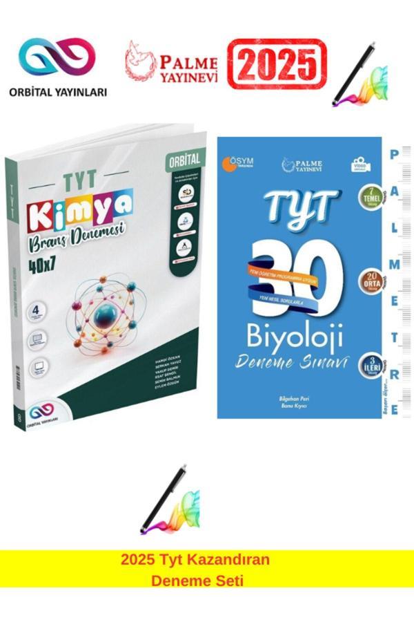 2025 Tyt Kimya 40x7 Branş Deneme+Palme TYT Biyoloji Palmetre Serisi 30 Deneme+Android Kalem - Orbital yayınları - Image 1