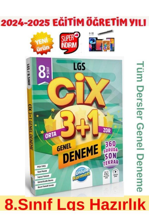 Ünlüler Karması 8.Sınıf Cix Lgs Hazırlık 3 Kolay+1 Zor Deneme+Android Kalem - Fenomen Yayıncılık - Image 1