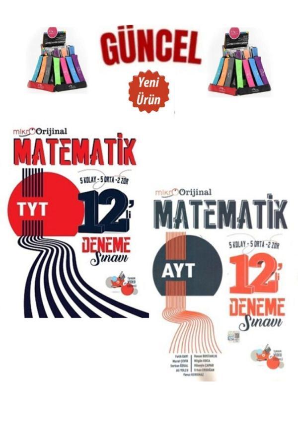 Güncel Mikro Orijinal Ayt Matematik 12 Deneme+Mikro Orijinal Tyt Matematik Deneme Seti+Kalemlik - Orijinal Yayınları - Image 1