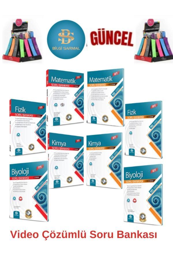 2024-2025 Tyt-Ayt Matematik-Fizik-Kimya-Biyoloji Video Çözümlü Soru Bankası(8 Kitap)+Kalemlik - Bilgi Sarmal Yayınları - Image 1