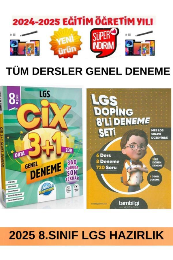 Ünlüler Karması 2025 8.Sınıf Cix 3+1 Deneme+Tam Bilgi Tüm Dersler Lgs Doping 8 Deneme Seti - Ünlüler Karması Yayınları - Image 1