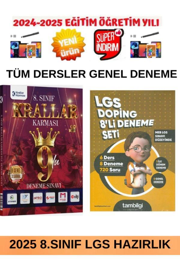 2025 8.Sınıf Krallar Karması Tüm Dersler 9 Deneme+Tam Bilgi Tüm Dersler Lgs Doping 8 Deneme Seti - Bilgi Sarmal Yayınları - Image 1
