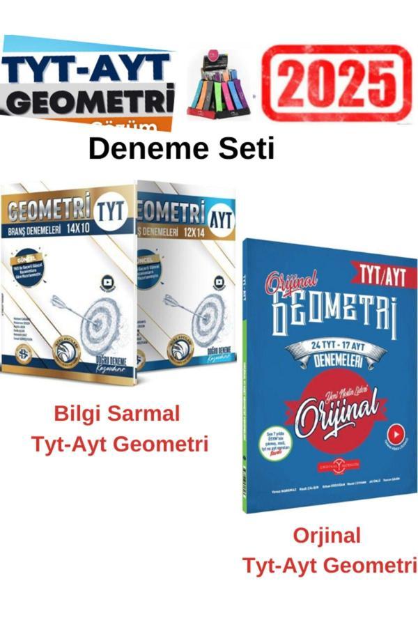2025 Tyt-Ayt Geometri Tyt14-Ayt12 Deneme+Orijinal Tyt Ayt Geometri 24Tyt-17Ayt Deneme+Kalemlik - Bilgi Sarmal Yayınları - Image 1
