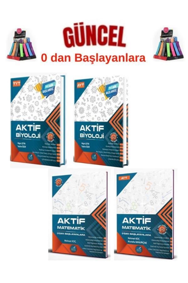 Güncel 0 Dan Başlayanlara Tyt-Ayt Biyoloji-Matematik Konu Anlatımlı Soru Bankası+Kalemlik - Aktif Öğrenme Yayınları - Image 1