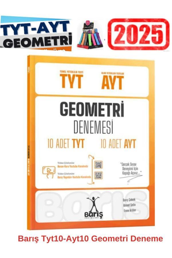 Barış Çelenk 2025 Tyt-Ayt Geometri Tyt10-Ayt10 Deneme Seti+Kalemlik - Barış Çelenk - Image 1