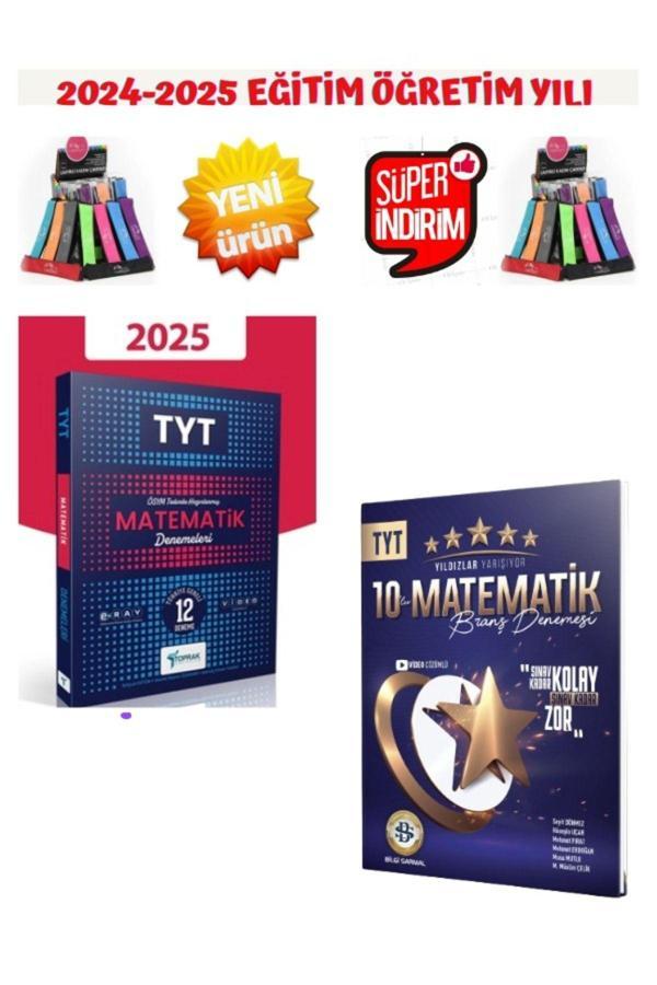 2025 Tyt Yıldızlar Matematik 10 Deneme+Toprak Yayınları Tyt Matematik 12 Deneme Seti+Kalemlik - Bilgi Sarmal Yayınları - Image 1