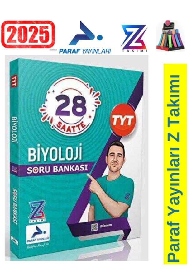 2025 Paraf Yayınları Prf  Biosem Z Takımı TYT Biyoloji 28 Saatte Video Soru Bankası+Kalemlik - Paraf Yayınları - Image 1