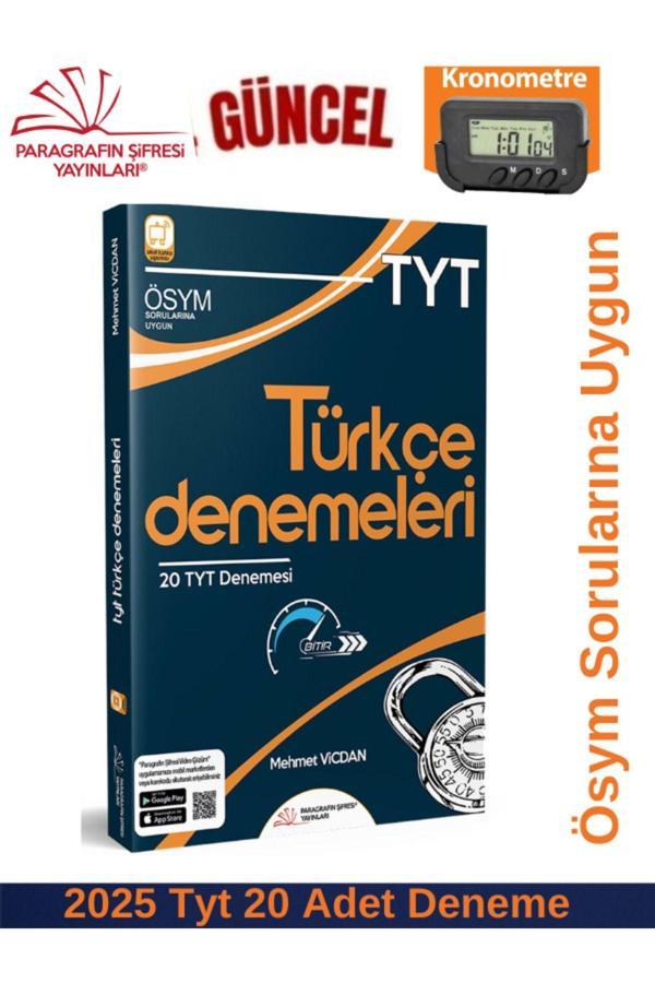 Paragrafın Şifresi Tyt Türkçe Denemeleri 20 Adet+Kronometre(Mehmet Vicdan) - Paragrafın Şifresi - Image 1