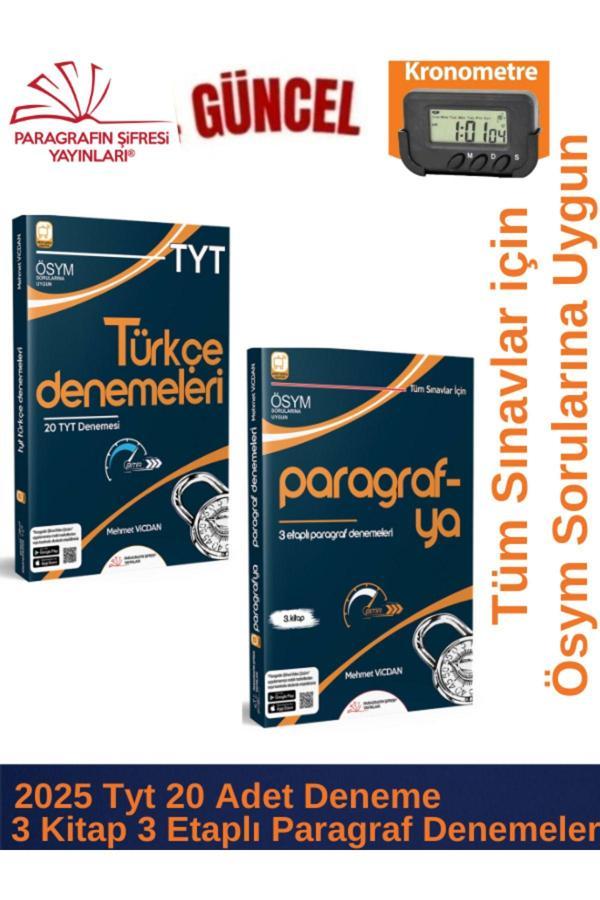 Paragrafın Şifresi Tyt Türkçe 20 Deneme+Paragraf 3 Etap Deneme Seti+Kronometre(Mehmet Vicdan) - Paragrafın Şifresi - Image 1