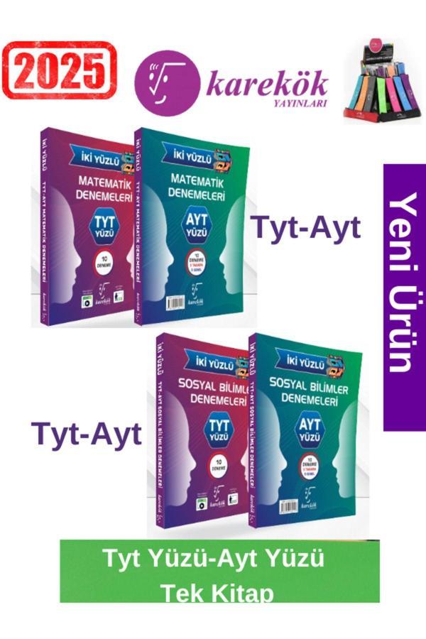 2025 TytAyt Matematik20-TytAyt Sosyal20 Deneme+Kalemlik(İkiyüzlü) - Karekök Eğitim Yayınları - Image 1