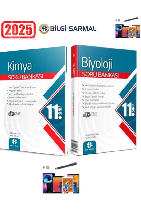 Güncel 11.Sınıf Kimya-Biyoloji Soru Bankası Seti+Android Kalem - Bilgi Sarmal Yayınları - Image 1
