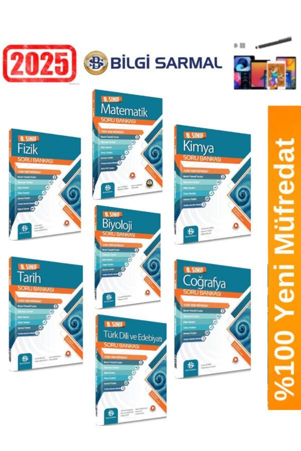 2025 9.Sınıf Tüm Dersler %100 Yeni Müfredat (7 Kitap) Soru Bankası Seti+Android Kalem - Bilgi Sarmal Yayınları - Image 1