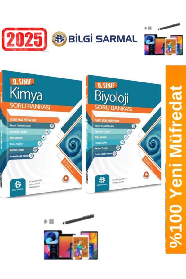 2025 9.Sınıf Kimya-Biyoloji %100 Yeni Müfredat Soru Bankası Seti(2 Kitap)+Android Kalem - Bilgi Sarmal Yayınları - Image 1
