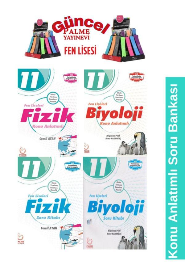 Güncel Baskı Fen Liseleri 11.Sınıf Fizik-Biyoloji Konu Anlatımlı Soru Bankası Seti+Kalemlik - Palme Yayınları - Image 1