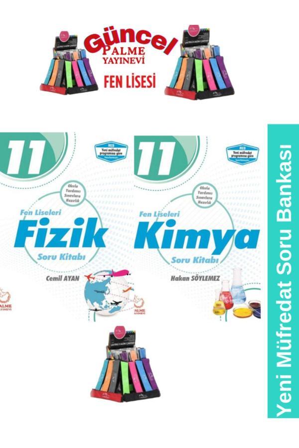 Güncel Baskı Fen Liseleri 11.Sınıf Fizik-Kimya Soru Bankası Seti+Kalemlik - Palme Yayınları - Image 1
