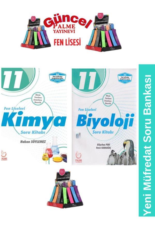 Güncel Baskı Fen Liseleri 11.Sınıf Kimya-Biyoloji Soru Bankası Seti+Kalemlik - Palme Yayınları - Image 1