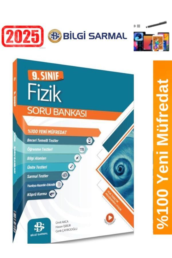 2025 Güncel 9.Sınıf Fizik %100 Yeni Müfredat Soru Bankası+Android Kalem - Bilgi Sarmal Yayınları - Image 1
