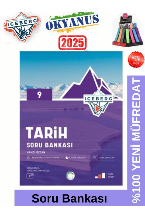 2025 9.Sınıf Iceberg 9.Sınıf Tarih %100 Yeni Müfredat Soru Bankası+ Kalemlik - Okyanus Yayıncılık - Image 1