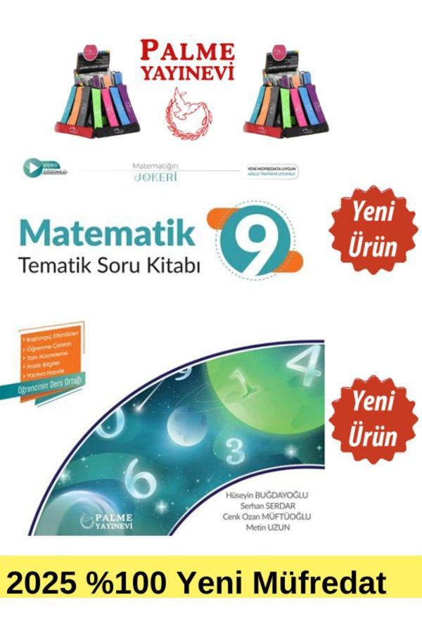 2025 9.Sınıf Matematik %100 Yeni Müfredat Tematik Soru Bankası+Kalemlik(Yeni Ürün) - Palme Yayınları - Image 1