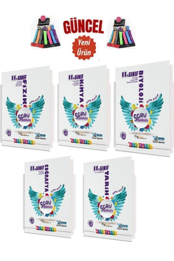 Güncel 11.Sınıf Fizik-Kimya-Biyoloji-Tarih-Coğrafya Soru Bankası Seti(5 Kitap)+Kalemlik - Yayın Denizi Yayınları - Image 1
