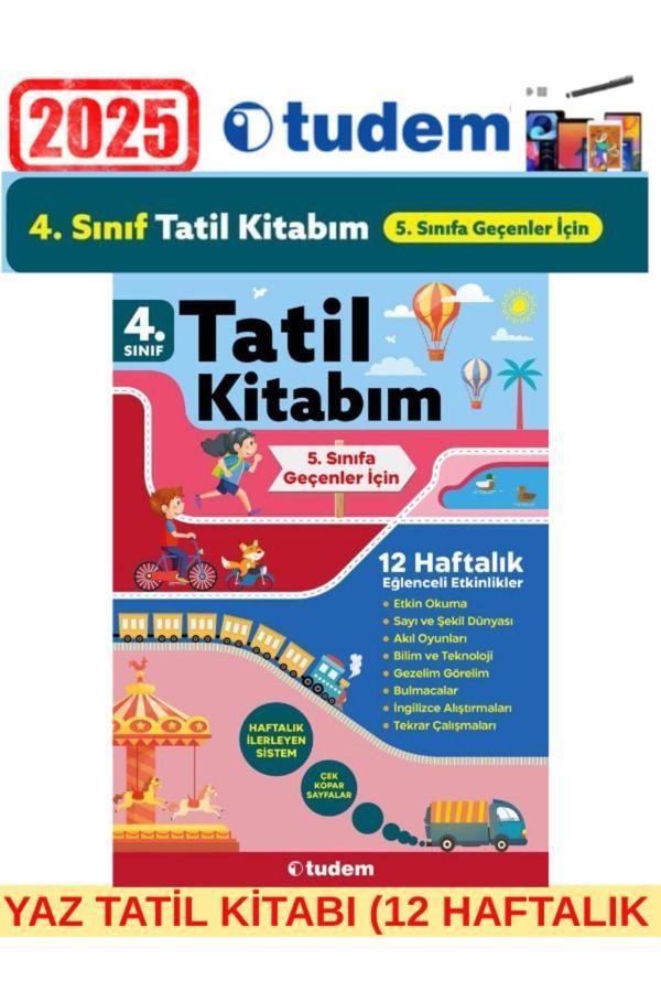 Fenomen Yayıncılık Tudem 4.Sınıf (4.Sınıftan 5.Sınıfa Geçenler İçin)12 Haftalık Etkinlikli Yaz Tatil Kitabı+Kalem - Fenomen Yayıncılık - Image 1