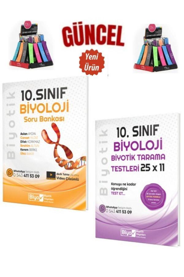 10.Sınıf Biyoloji Video Çözümlü Soru Bankası-10.Sınıf Biyotik Tarama 25x11 Testleri - Biyotik Yayınları - Image 1