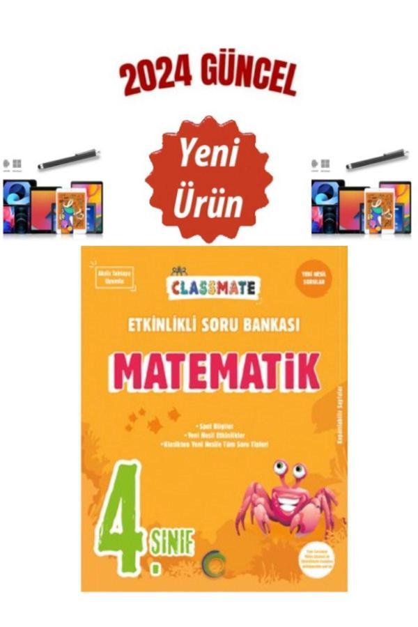 Okyanus Güncel 4.Sınıf Classmate Matematik Etkinlikli Soru Bankası+Dokunmatik Kalem - Tambilgi Yayınları - Image 1