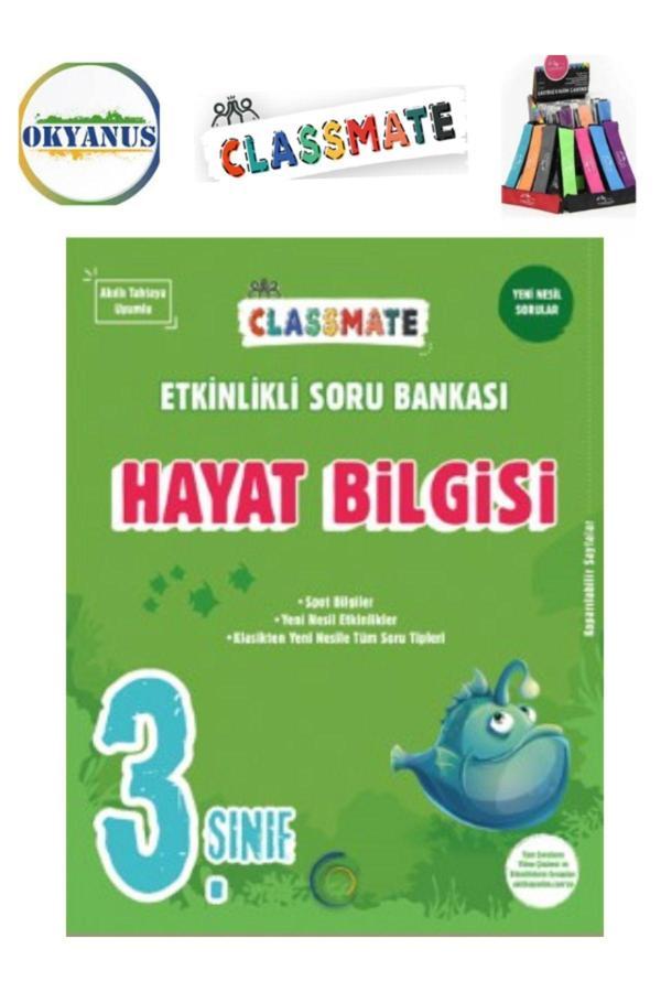 Güncel 3.Sınıf Clasmate Hayat Bilgisi Etkinlikli Soru Bankası+Kalemlik - Okyanus Yayıncılık - Image 1