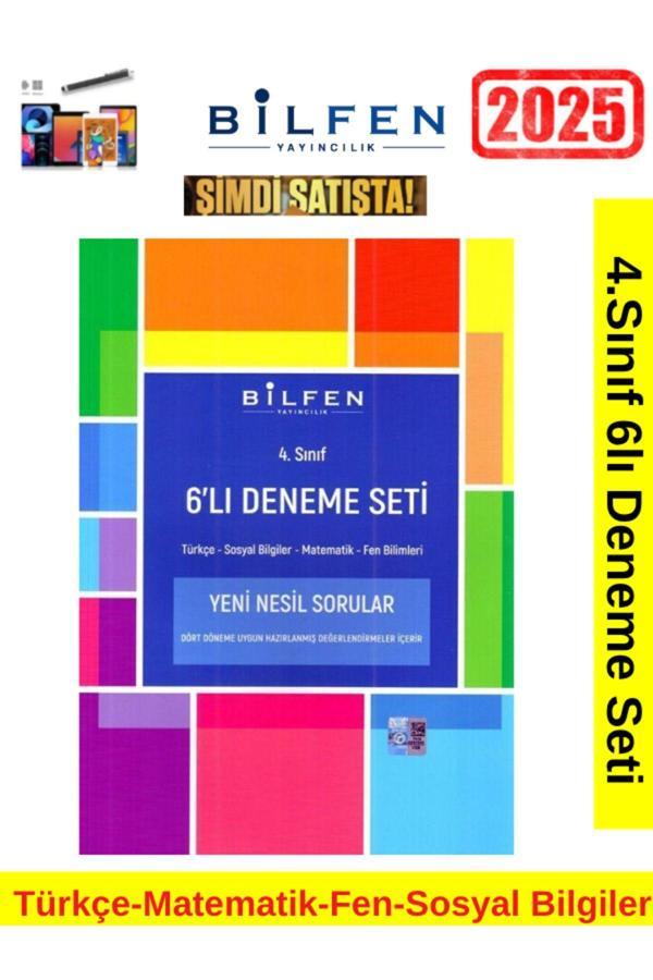 Güncel 4.Sınıf 6lı Deneme Seti+Android Kalem(Yeni Nesil Türkçe-Matematik-Fen-Sosyal Bilgiler) - Bilfen Yayınları - Image 1
