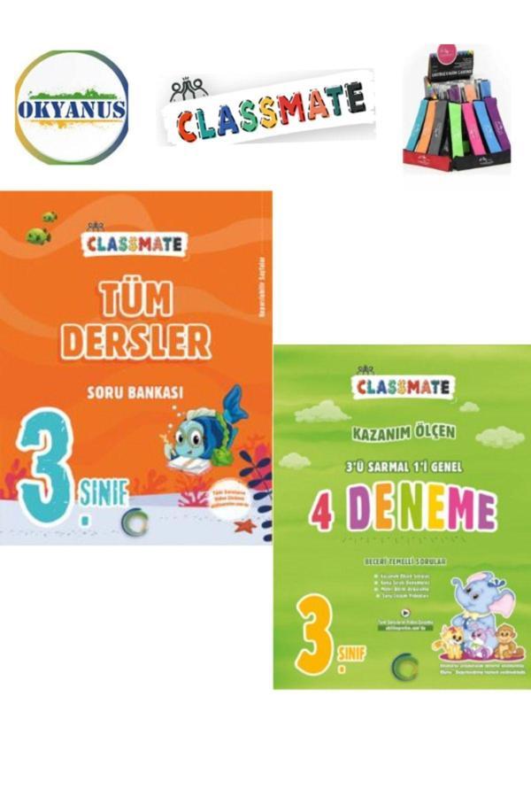 Güncel 3.Sınıf Clasmate Tüm Dersler Etkinlikli Soru Bankası+4 Deneme Seti+Kalemlik - Okyanus Yayıncılık - Image 1