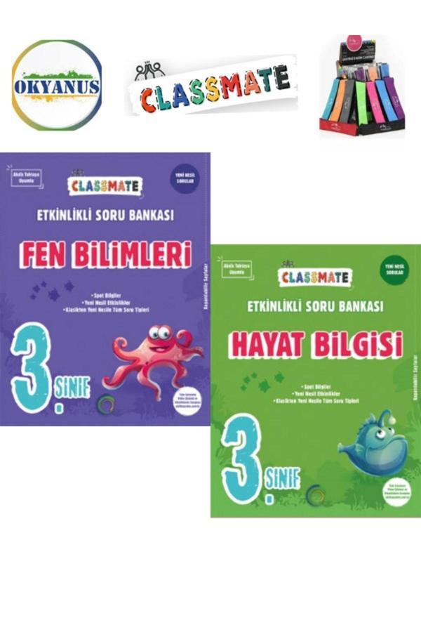 Güncel 3.Sınıf Clasmate Fen bilimleri-Hayat Bilgisi  Etkinlikli Soru Bankası Seti+Kalemlik - Okyanus Yayıncılık - Image 1