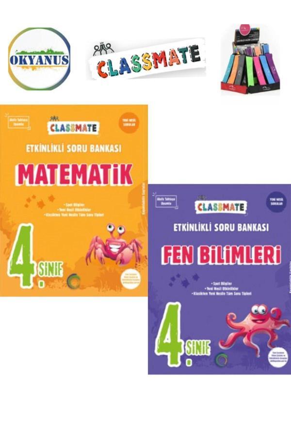 Güncel 4.Sınıf Classmate Matematik-Fen Yeni Nesil Soru Bankası Seti+Kalemlik - Okyanus Yayıncılık - Image 1