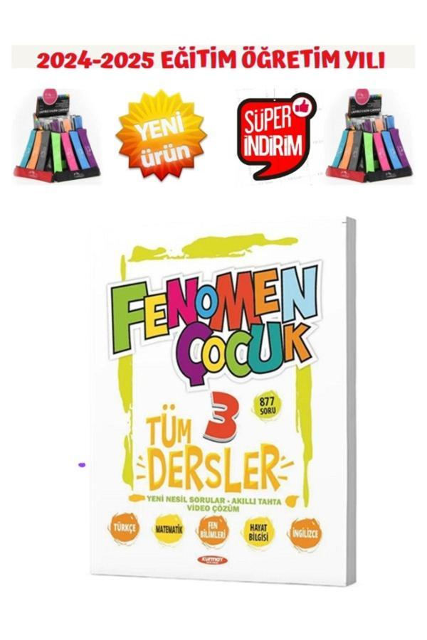 Fenomen Çocuk 2025 3.Sınıf Tüm Dersler Soru Bankası+Lastikli Kalemlik - Fenomen Yayıncılık - Image 1