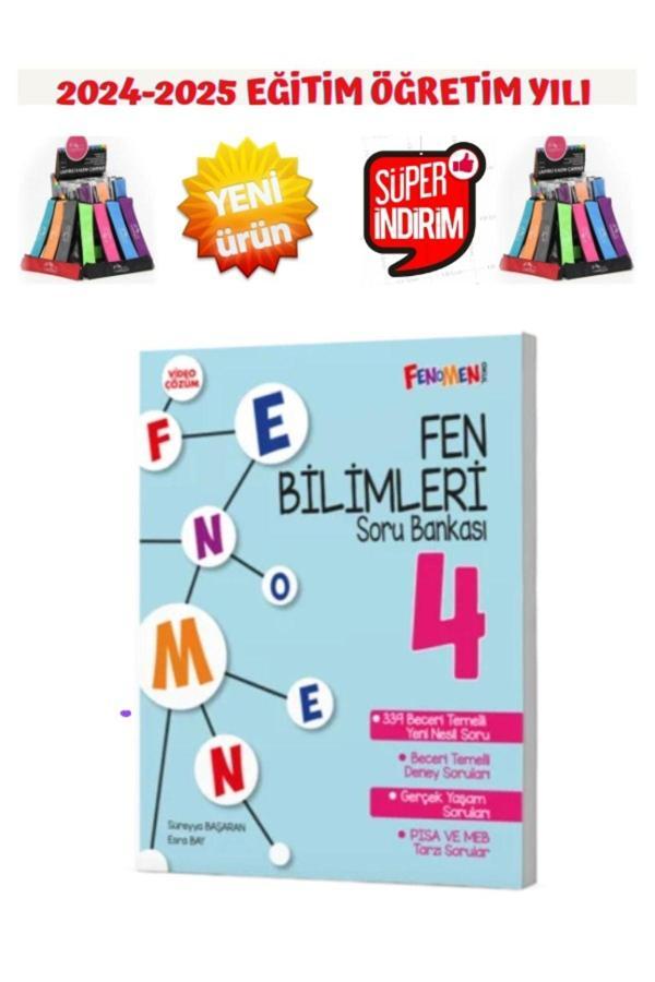 Fenomen Çocuk 2025 4.Sınıf Fen bilimleri Soru Bankası+Lastiki Kalemlik - Fenomen Yayıncılık - Image 1