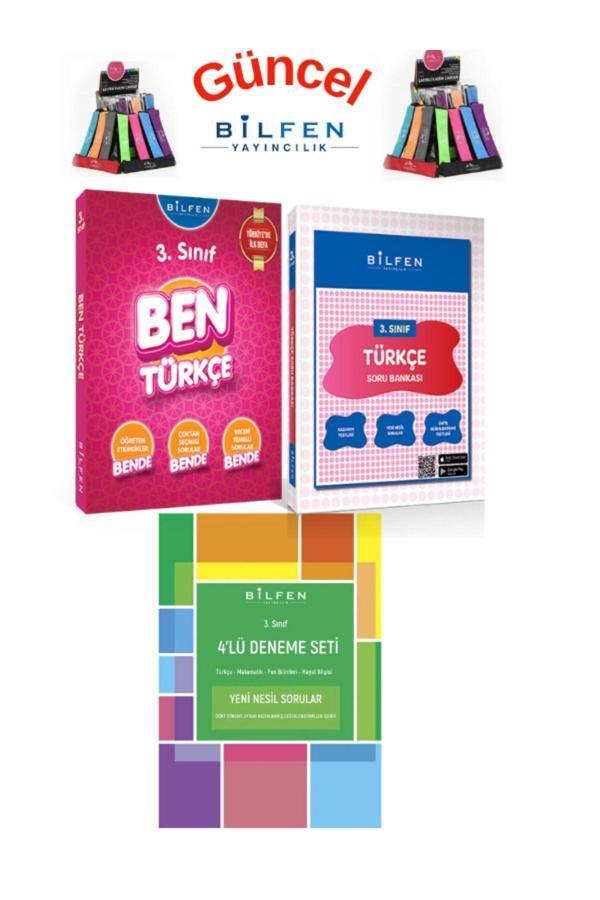 Güncel 3.Sınıf Ben Türkçe Konu Anlatımlı+Soru Bankası+4lü Deneme+Kalemlik - Bilfen Yayınları - Image 1