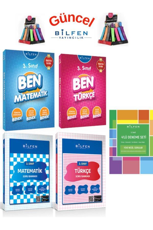 Güncel 3.Sınıf Ben Matematik-Türkçe Konu Anlatım+Soru Bankası+4lü Deneme+Kalemlik - Bilfen Yayınları - Image 1