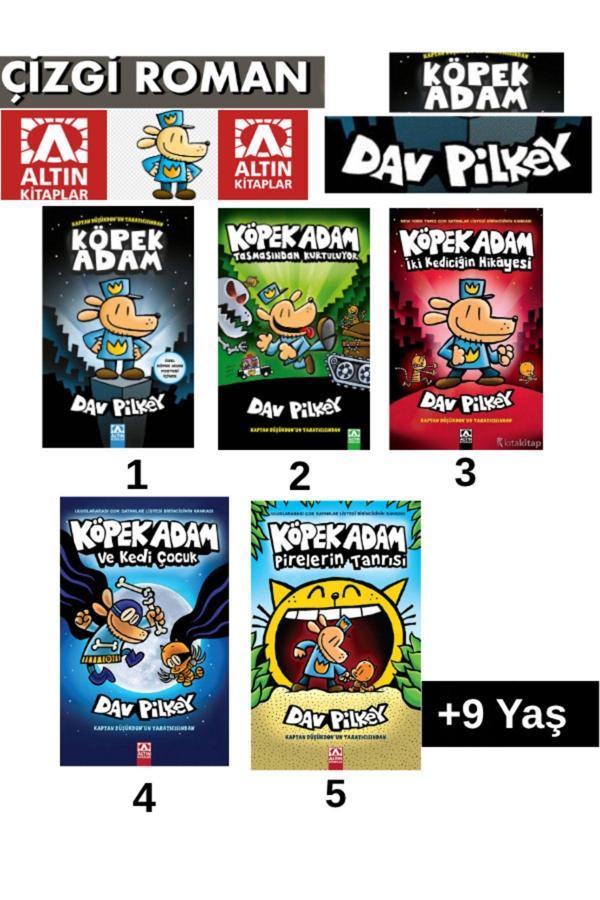KöpekAdam 1-2-3-4-5 İlk 5 Kitap Çizgi Roman +9 Yaş - Altın Kitaplar - Image 1