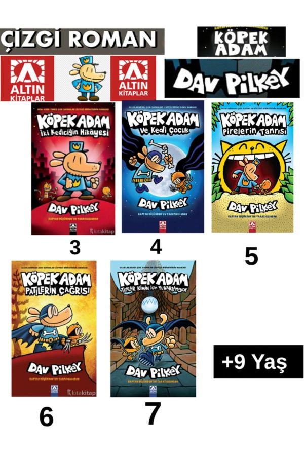 KöpekAdam 3-4-5-6-7.Kitap 5 Kitap Çizgi Roman +9 Yaş - Altın Kitaplar - Image 1