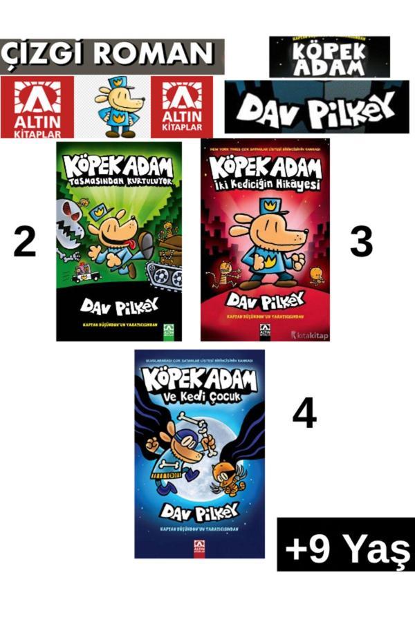 KöpekAdam 2-3-4 Tasmasından Kurtuluyor-İki Kediciğin Hik.-Kedi çocuk 2-3-4.Kitap Çizgi roman - Altın Kitaplar - Image 1