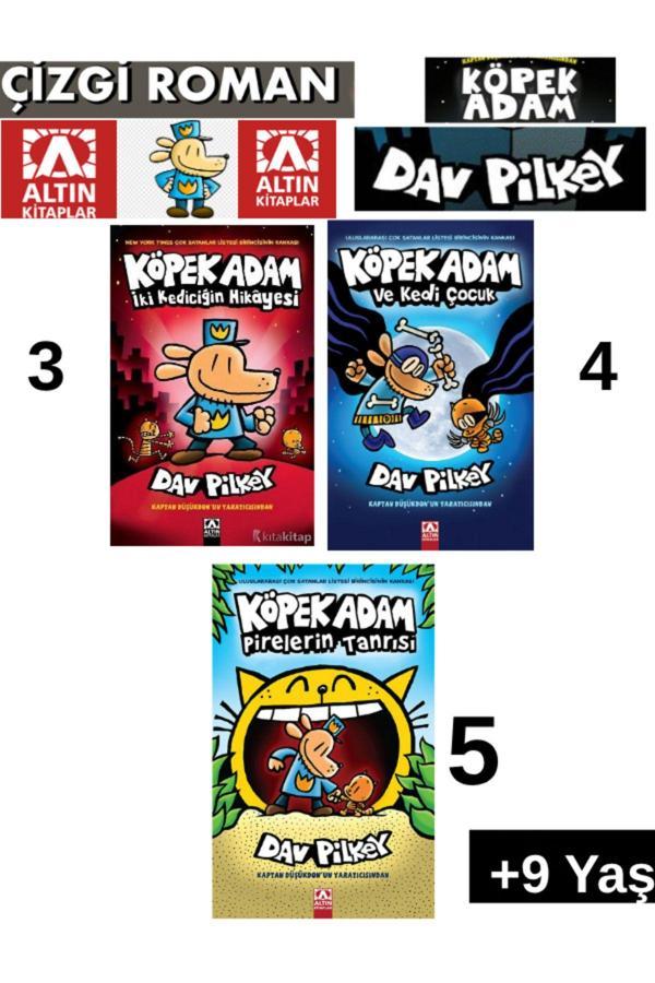 KöpekAdam 3-4-5 İki Kediciğin Hik.-Kedi çocuk-Pirelerin Tanrısı 3-4-5.Kitap Çizgi roman - Altın Kitaplar - Image 1